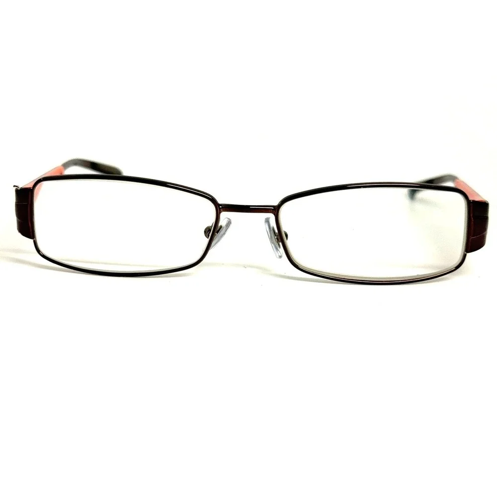 DKNY DY 5570 1034 Brown Orange Rectangular Metal Eyeglass Frames 52-16-135